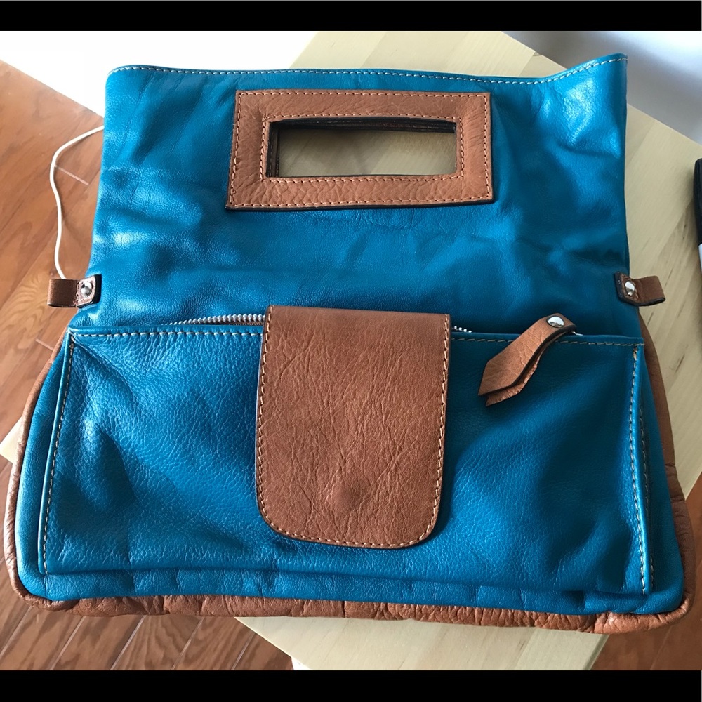 Leather Italian clutch/ purse